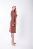 Пальто 2-390/9 Темно-бежево-розовый