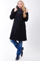 Пальто 2-357 Черный шоколад
