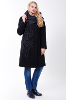 Пальто 2-357 Черный шоколад