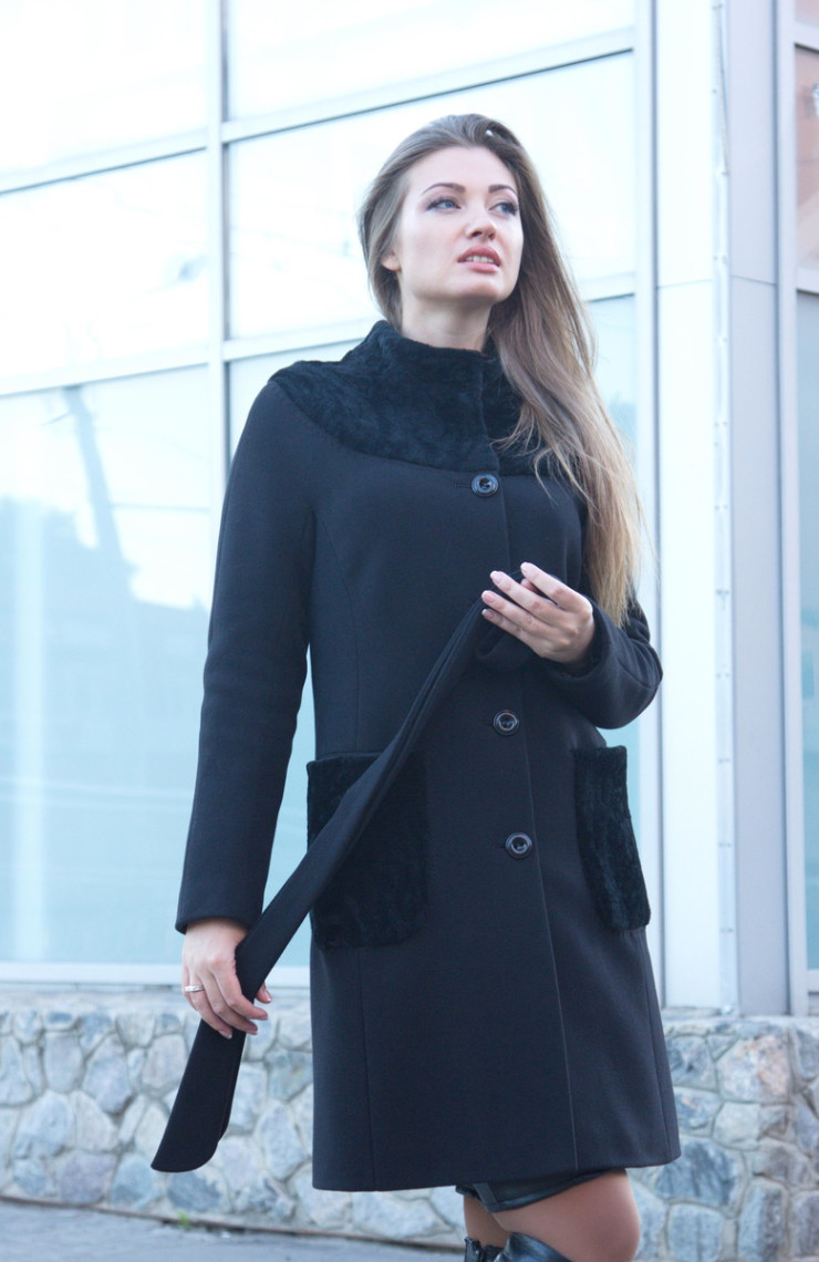 Пальто 1-041/9 Черный