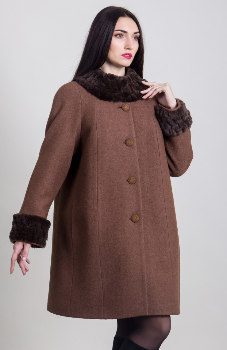 Пальто 1-056 Молочный шоколад