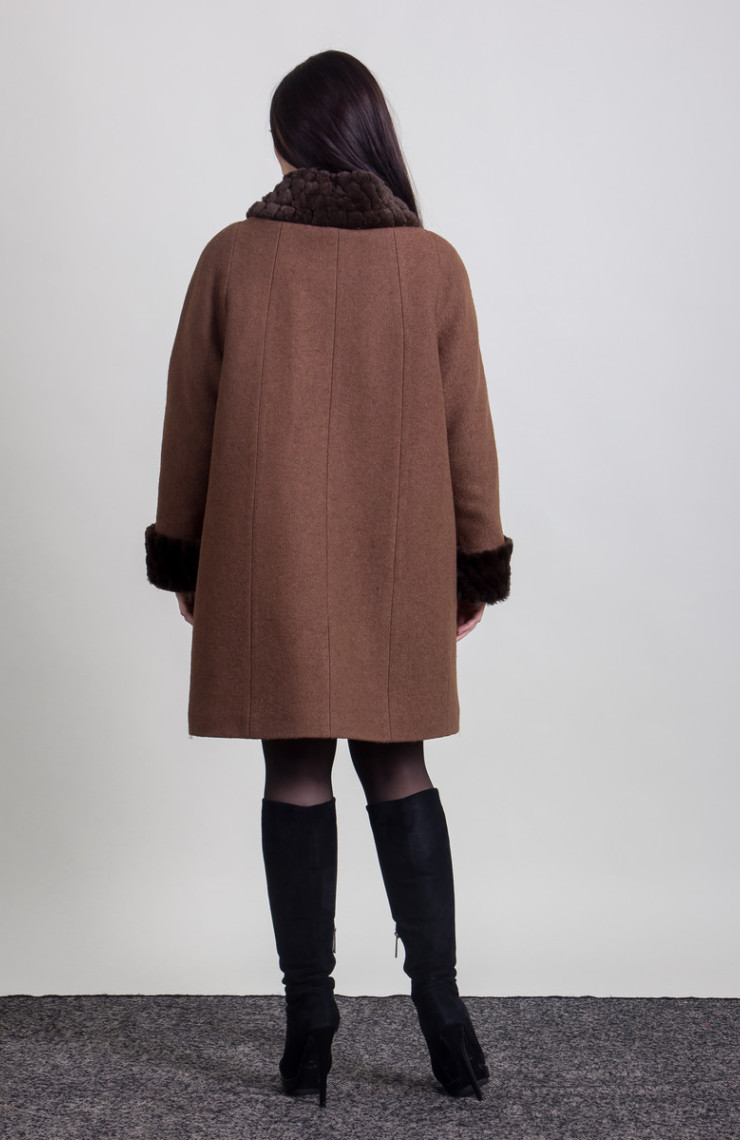 Пальто 1-056 Молочный шоколад