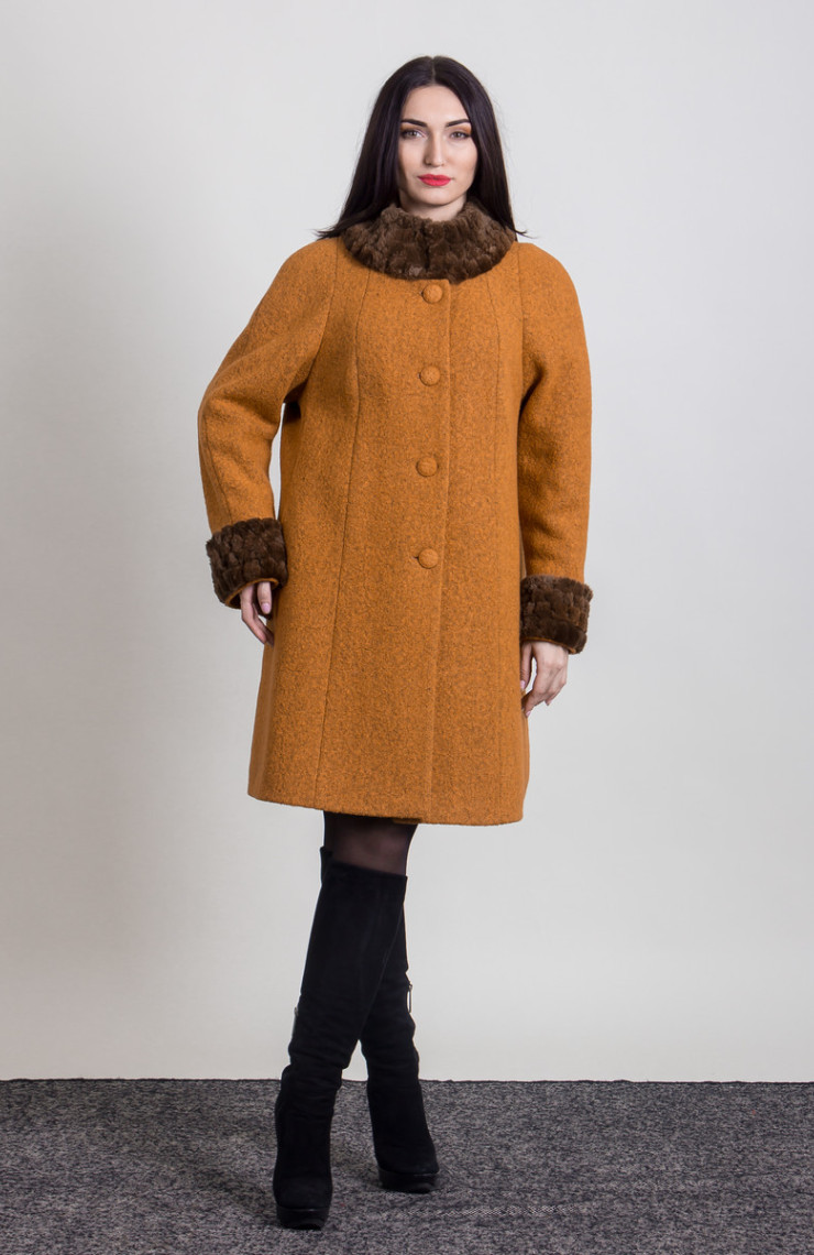 Пальто 1-056 Золотой песок