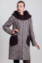 Пальто 2-410Ш Коричневый