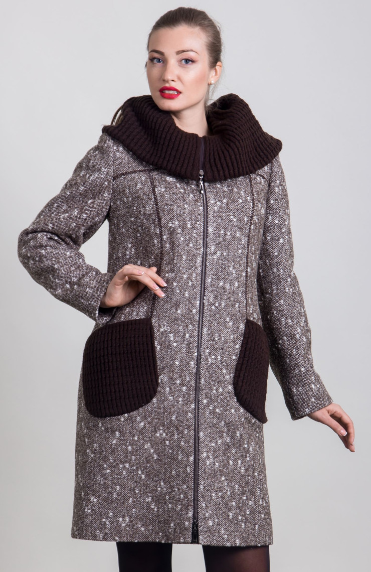 Пальто 2-410Ш Коричневый