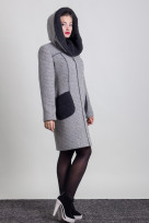 Пальто 2-410Ш Серый меланж