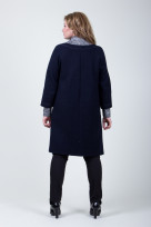 Пальто 2-389ДШ Черный + серый