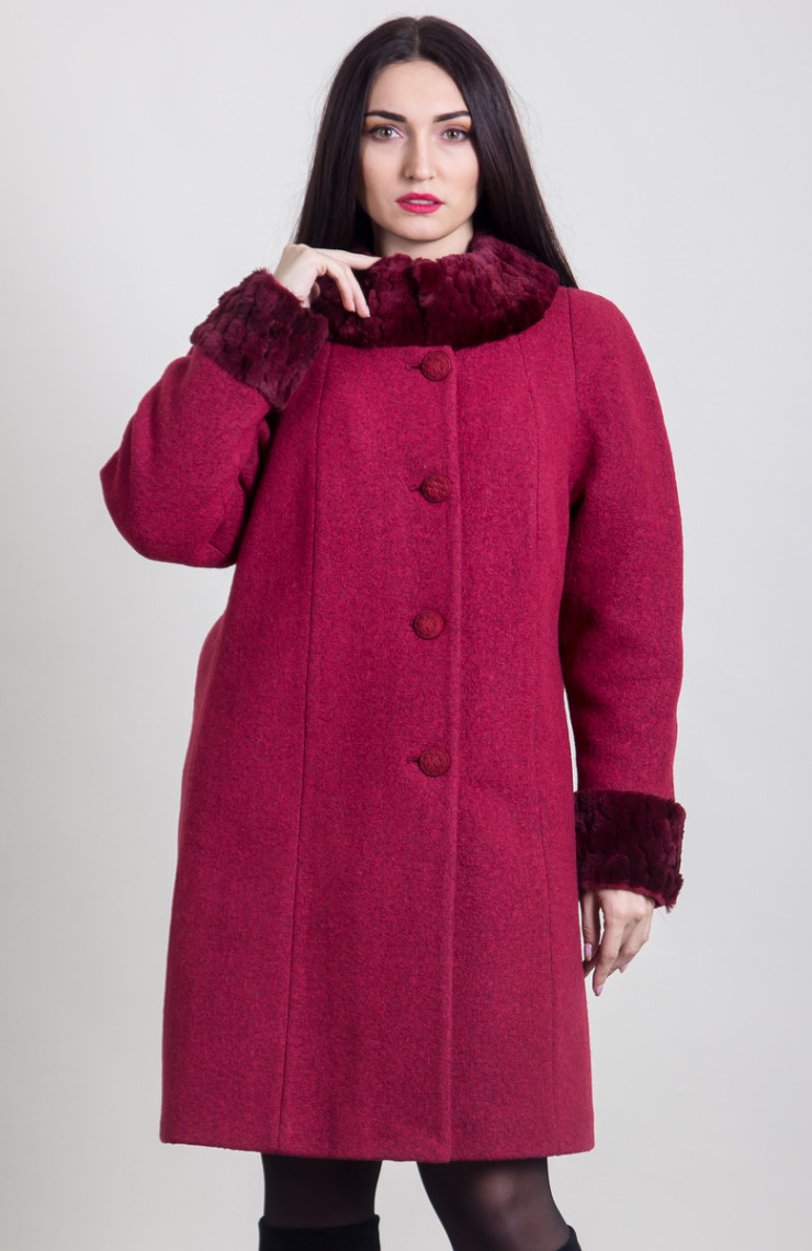 Пальто 1-056 Гранат