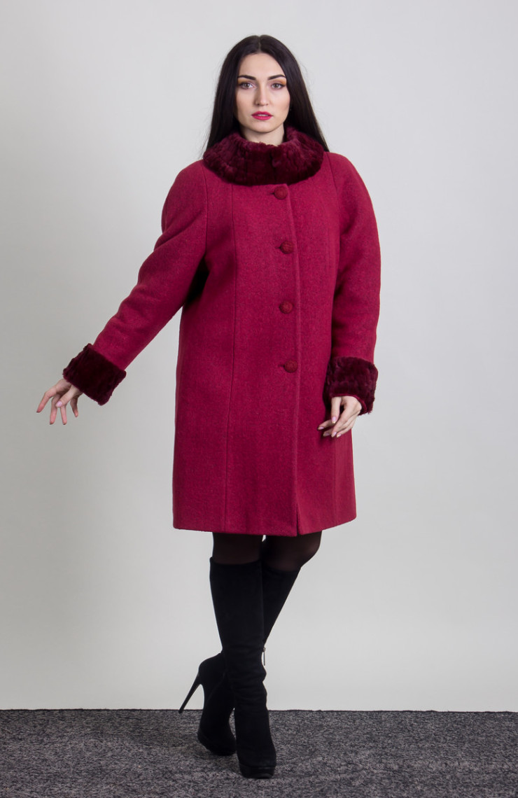 Пальто 1-056 Гранат