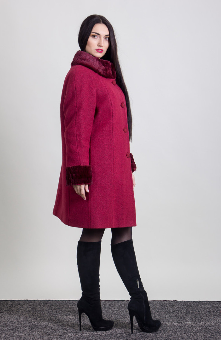 Пальто 1-056 Гранат