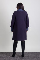 Пальто 2-389ДШ Сине-фиолетовый