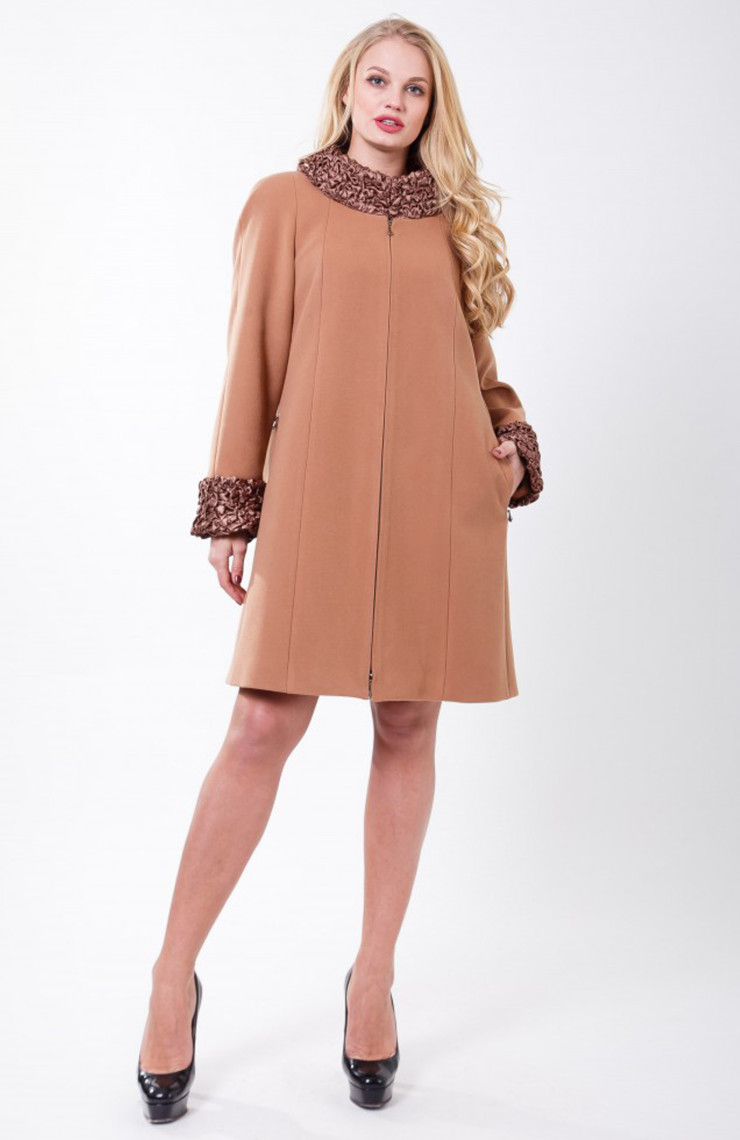 Пальто 2-313/9 Крем-карамель