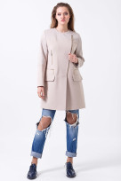 Пальто 2-429/9 Холодный бежевый