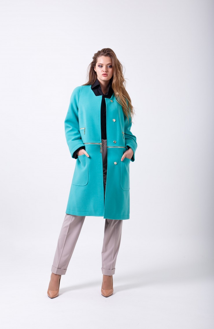 Пальто 2-453/9 Лазурный