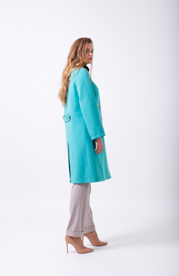 Пальто 2-453/9 Лазурный