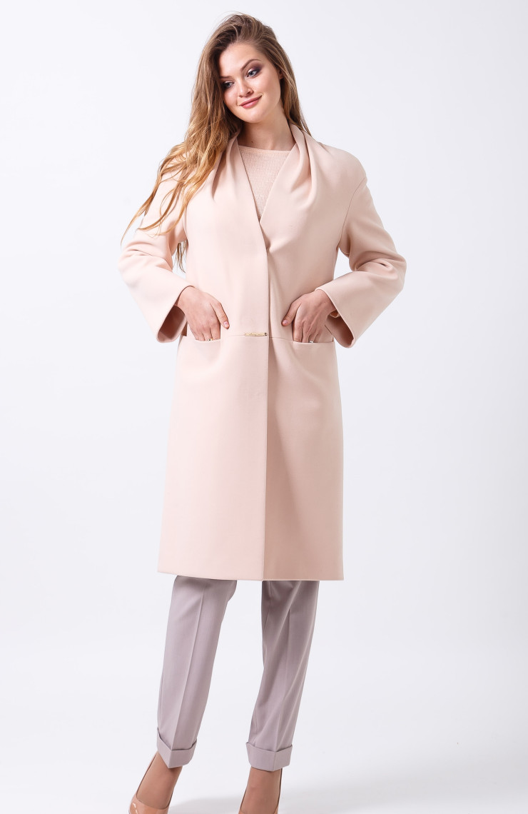 Пальто 2-454/9 Слоновая кость