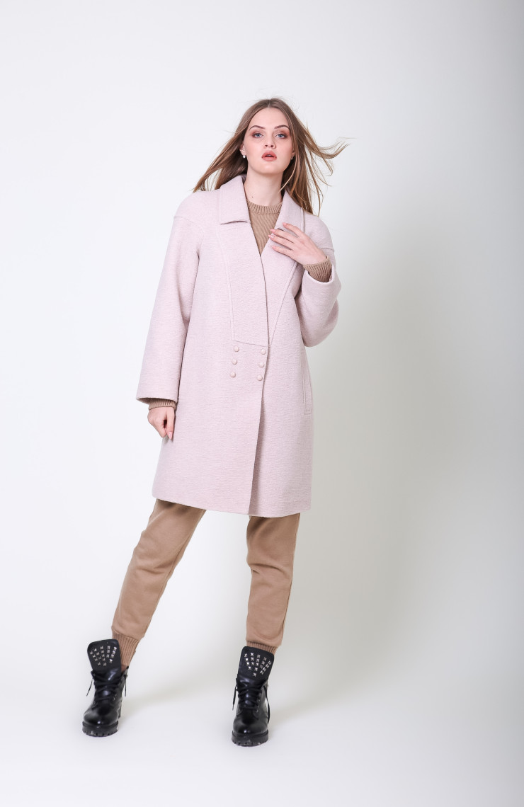 Пальто S-272 Пудра