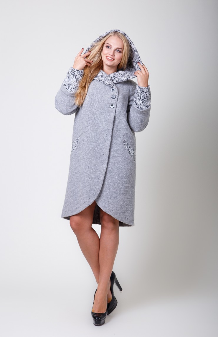 Пальто S-275L Светло-серый