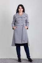 Пальто 2-464L Светло-серый