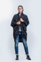 Пальто S-274 Черно-серый