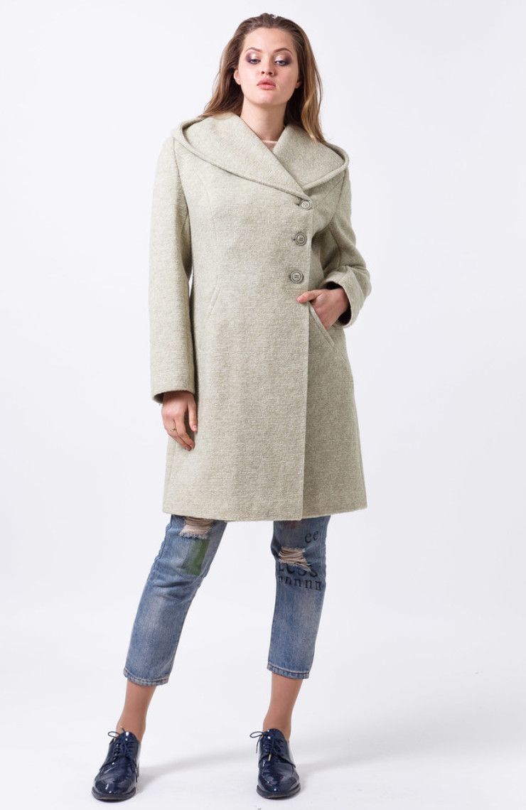 Пальто 2-498L Светло-серый