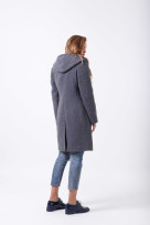 Пальто 2-498L Темно-серый