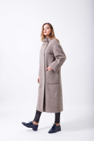 Пальто 2-456L Серо-коричневый