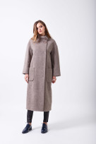 Пальто 2-456L Серо-коричневый