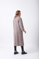 Пальто 2-456L Серо-коричневый