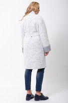 Пальто 2-477L Меланж светло-серый