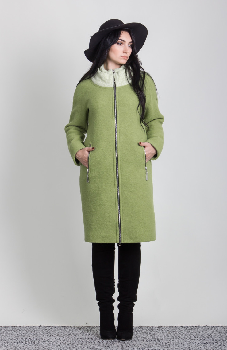 Пальто 2-432L Салатовый