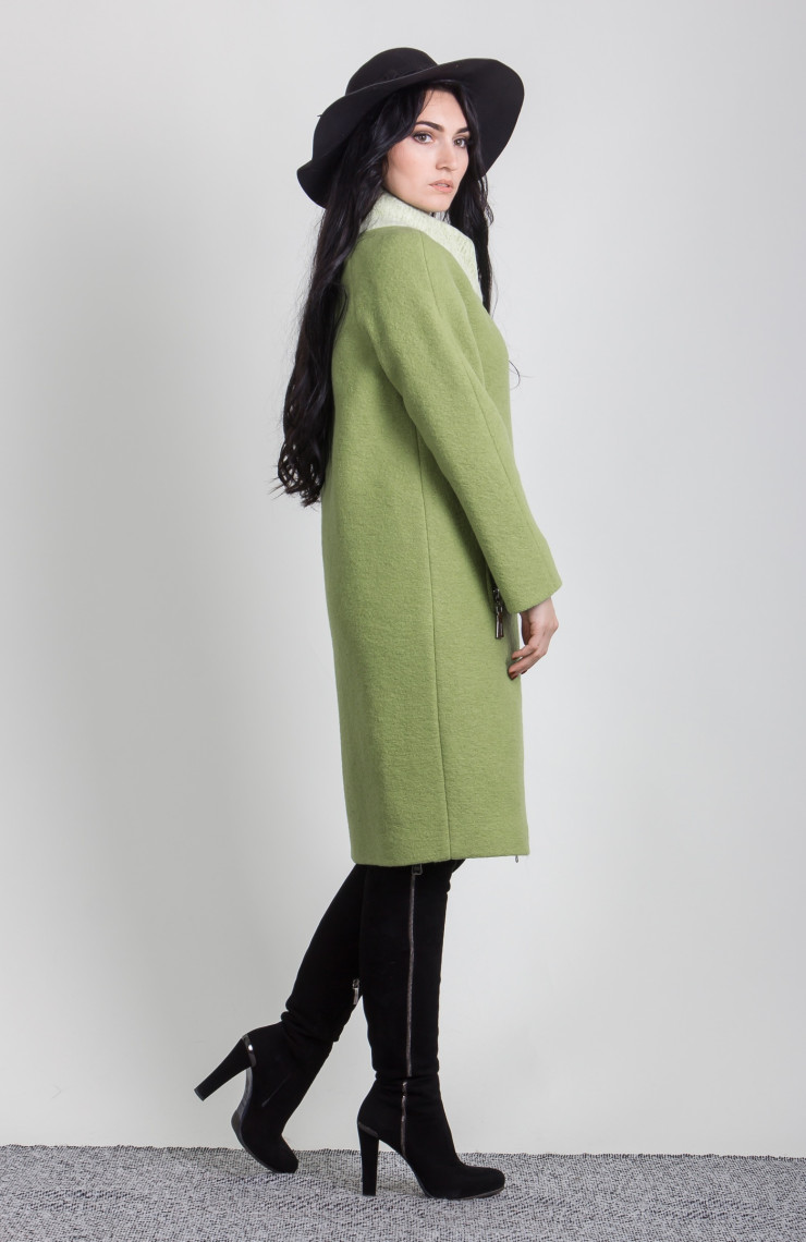 Пальто 2-432L Салатовый