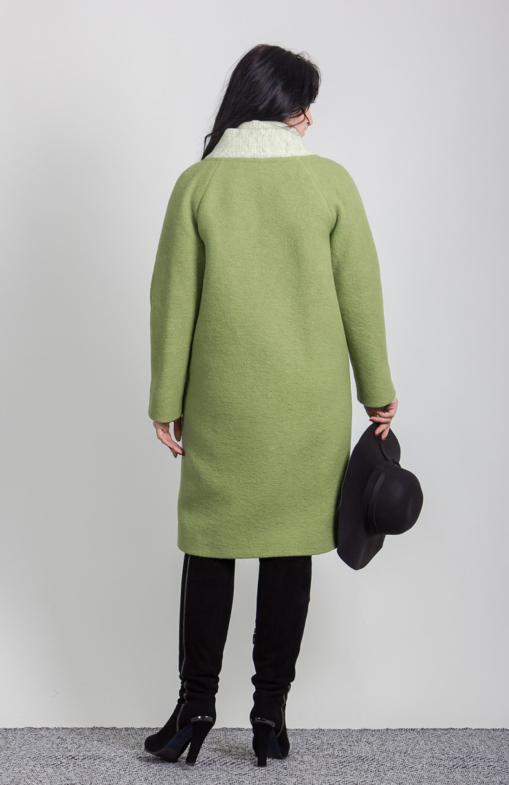 Пальто 2-432L Салатовый