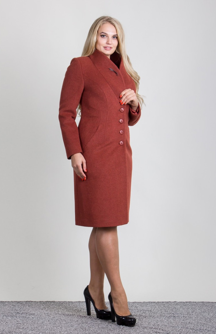 Пальто 2-483IT Красное дерево