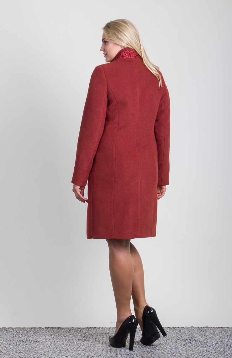 Пальто 2-492IT Красное дерево