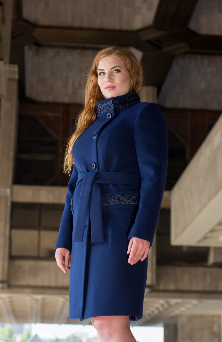 Пальто 2-492IT Темно-синий