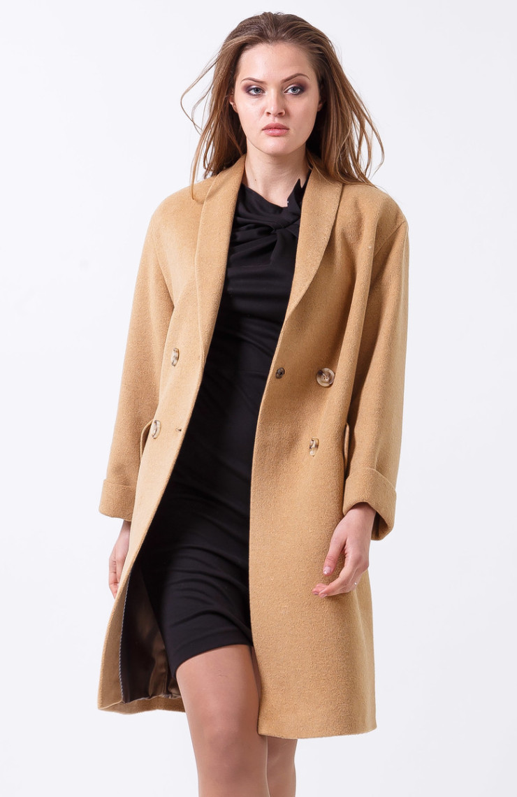 Пальто 2-448IT Кэмэл