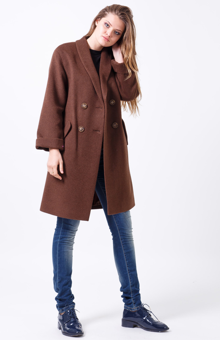 Пальто 2-448IT Шоколад