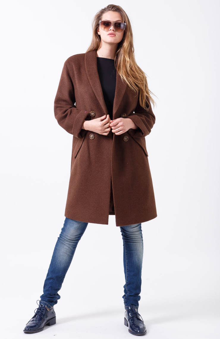 Пальто 2-448IT Шоколад