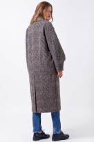 Пальто 2-473L Серо-коричневый