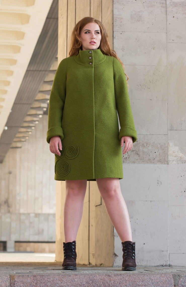 Пальто 2-488LШ Мох