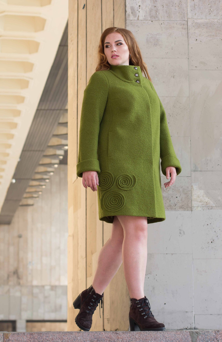 Пальто 2-488LШ Мох