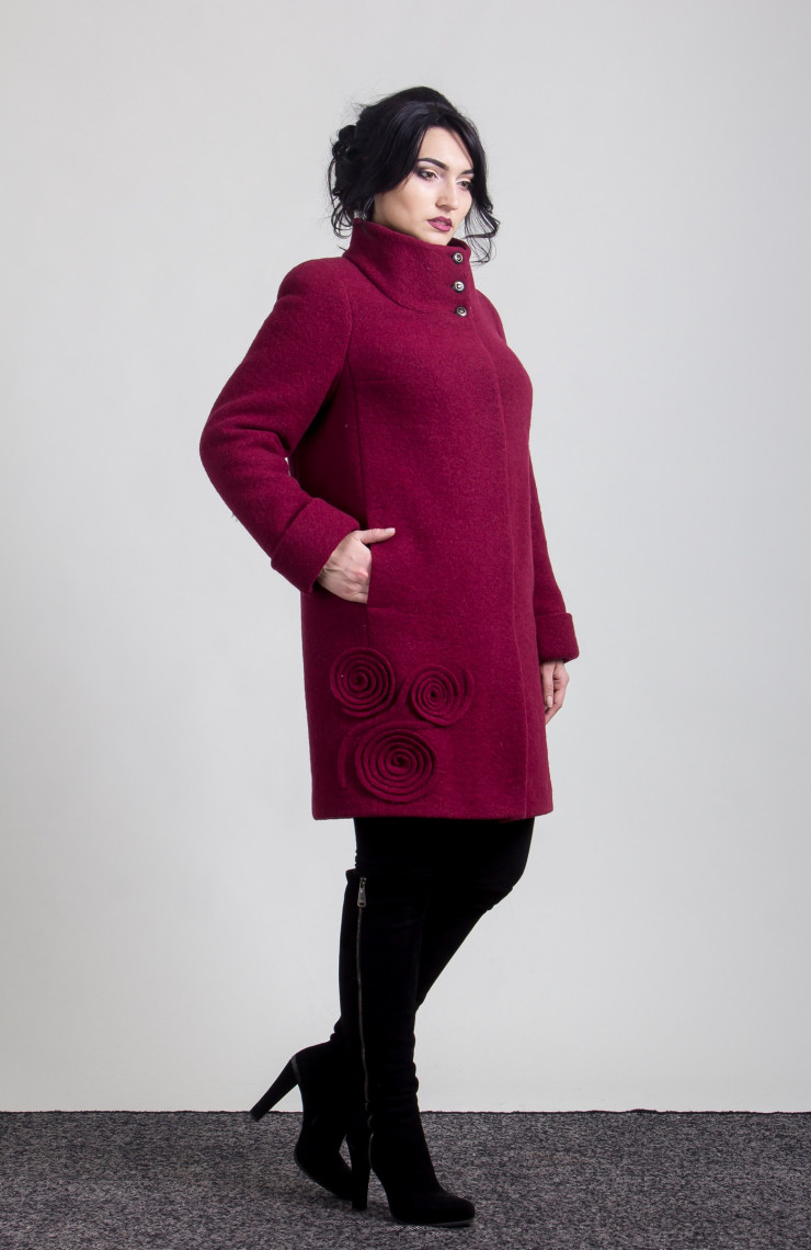 Пальто 2-488LШ Сангрия