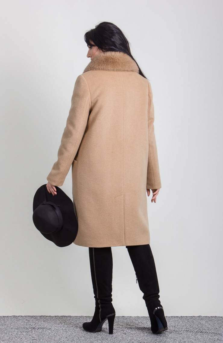 Пальто 1-061IT Кэмэл