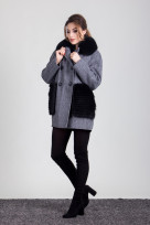 Пальто 1-063 Светло-серый