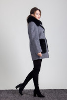 Пальто 1-063 Светло-серый