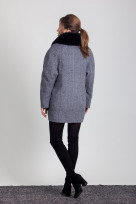 Пальто 1-063 Светло-серый