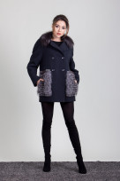 Пальто 1-063 Темно-синий