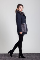 Пальто 1-063 Темно-синий