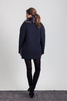Пальто 1-063 Темно-синий